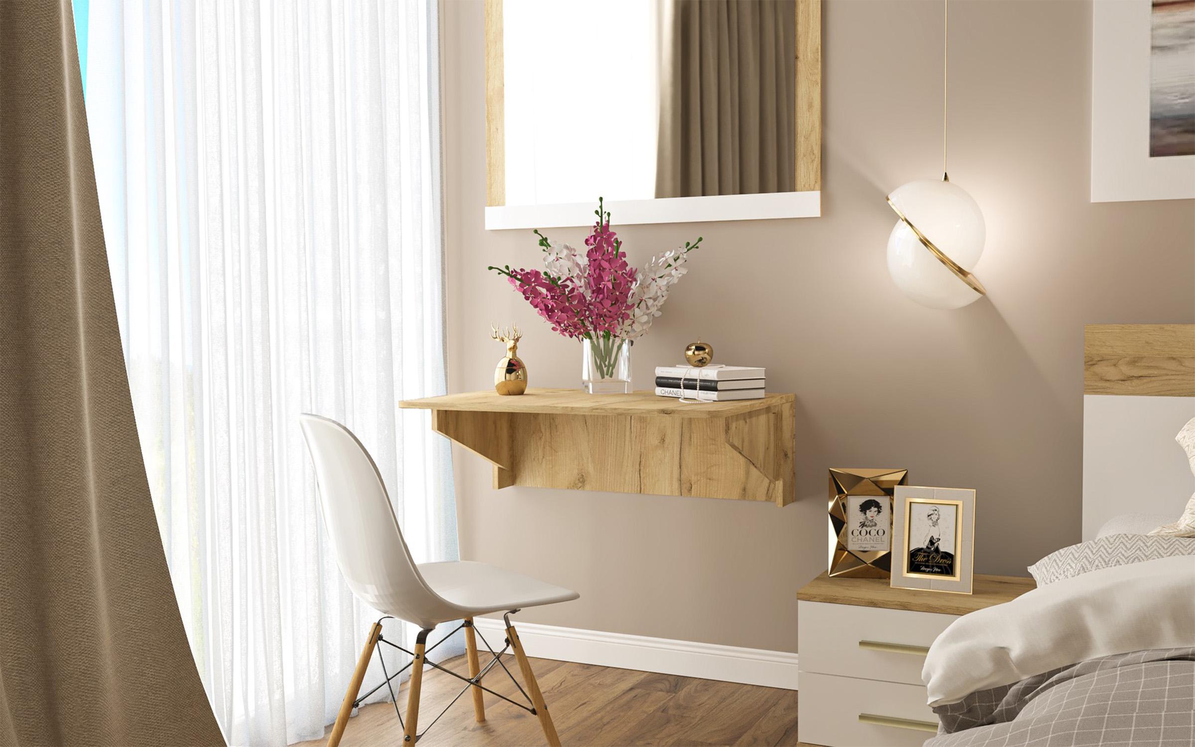 Masa pentru perete /pliabila/ Aspen, stejar auriu craft  3